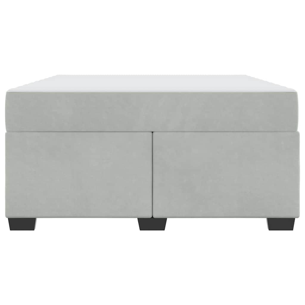 vidaXL Cadru de pat cu saltea Gri deschis 160 x 200 cm Catifea