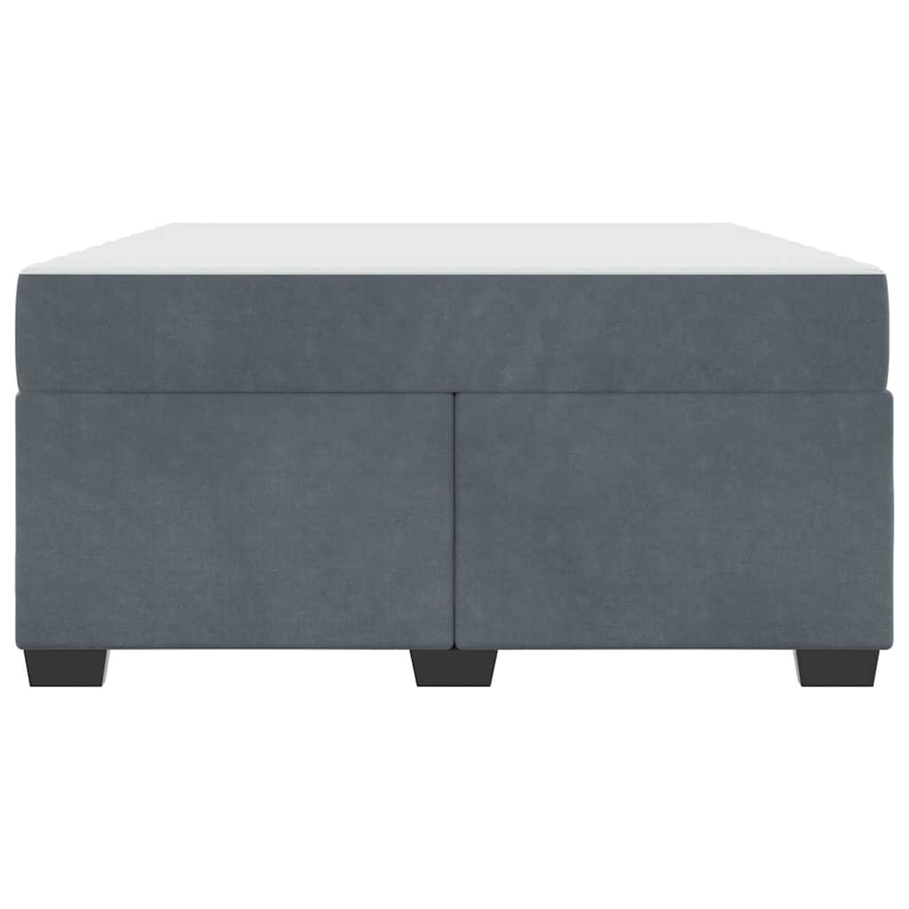 vidaXL Cadru de pat cu saltea Gri închis 160 x 200 cm Catifea