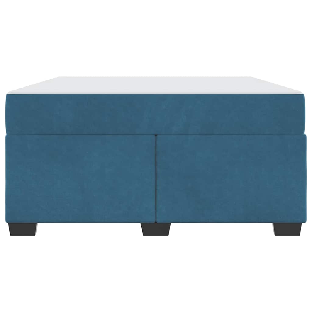 vidaXL Cadru de pat cu saltea Albastru închis 160 x 200 cm Catifea
