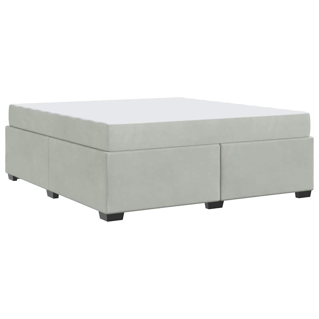 vidaXL Cadru de pat cu saltea Gri deschis 180 x 200 cm Catifea