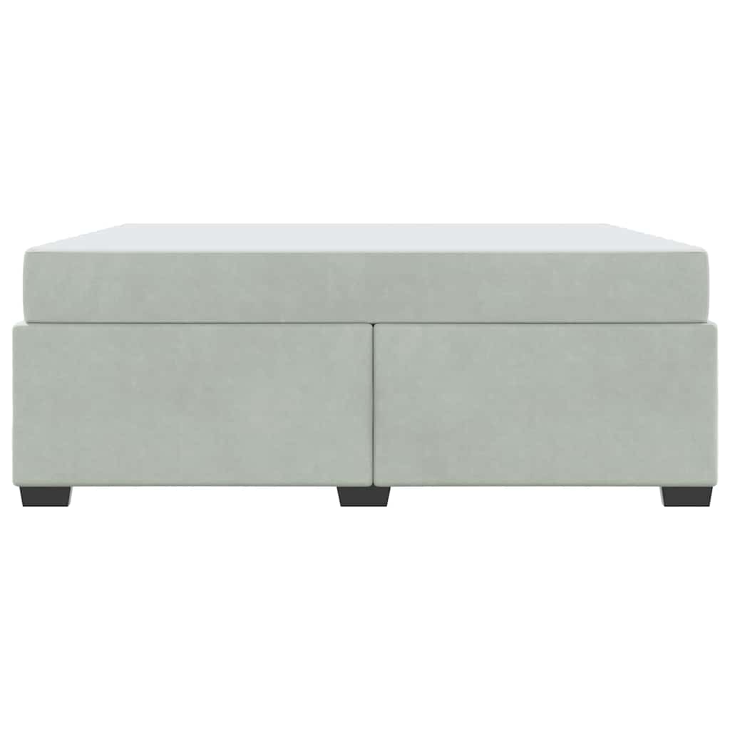 vidaXL Cadru de pat cu saltea Gri deschis 180 x 200 cm Catifea