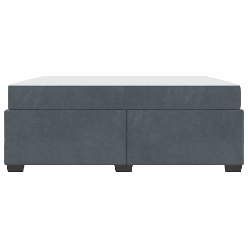 vidaXL Cadru de pat cu saltea Gri închis 180 x 200 cm Catifea