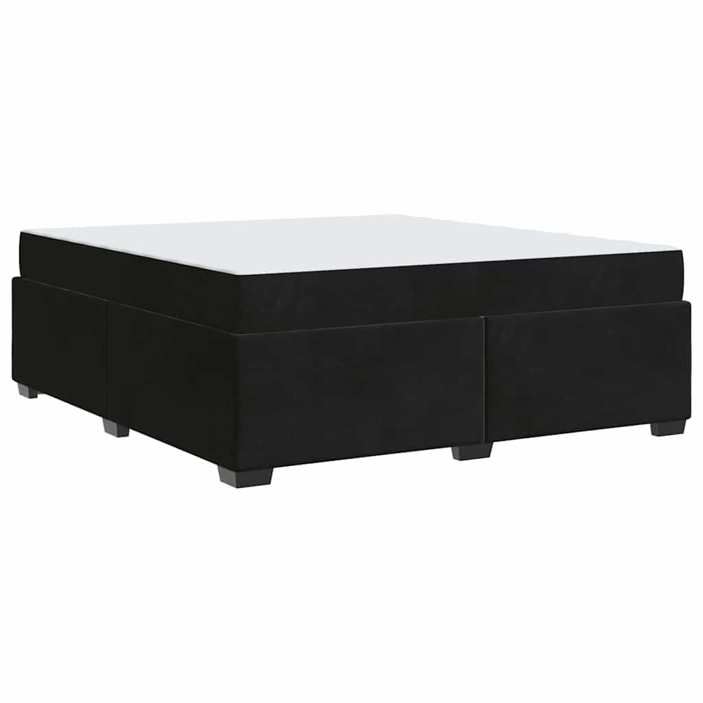 vidaXL Cadru de pat cu saltea Negru 180 x 200 cm Catifea