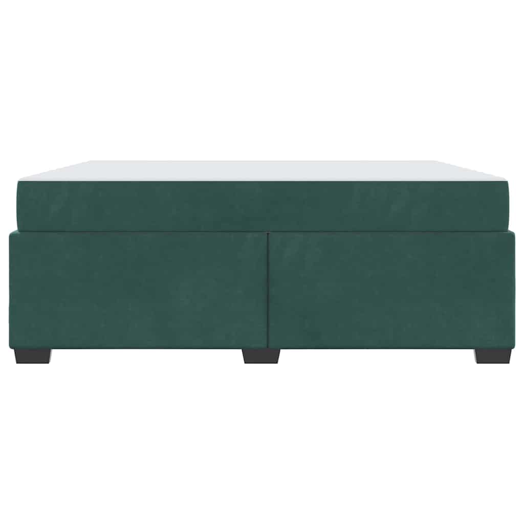 vidaXL Cadru de pat cu saltea Verde închis 180 x 200 cm Catifea