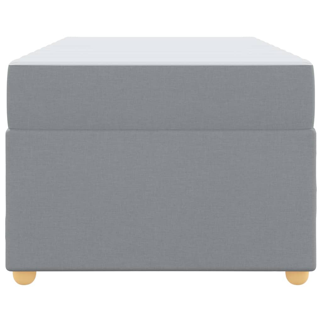 vidaXL Cadru de pat cu saltea Gri deschis 80 x 200 cm țesătură