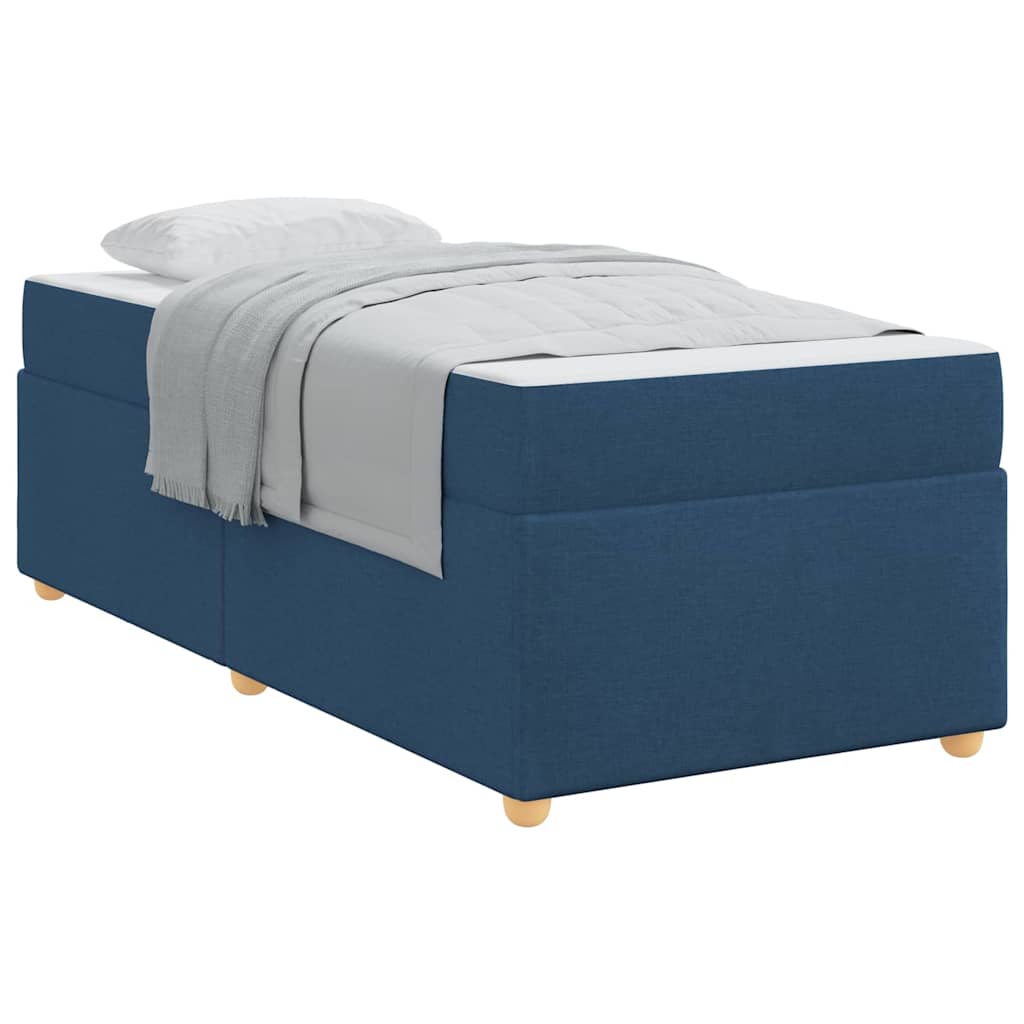 vidaXL Cadru de pat cu saltea albastru 80 x 200 cm țesătură
