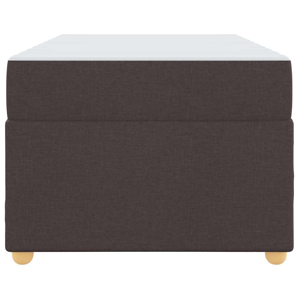 vidaXL Cadru de pat cu saltea Maro închis 100 x 200 cm țesătură