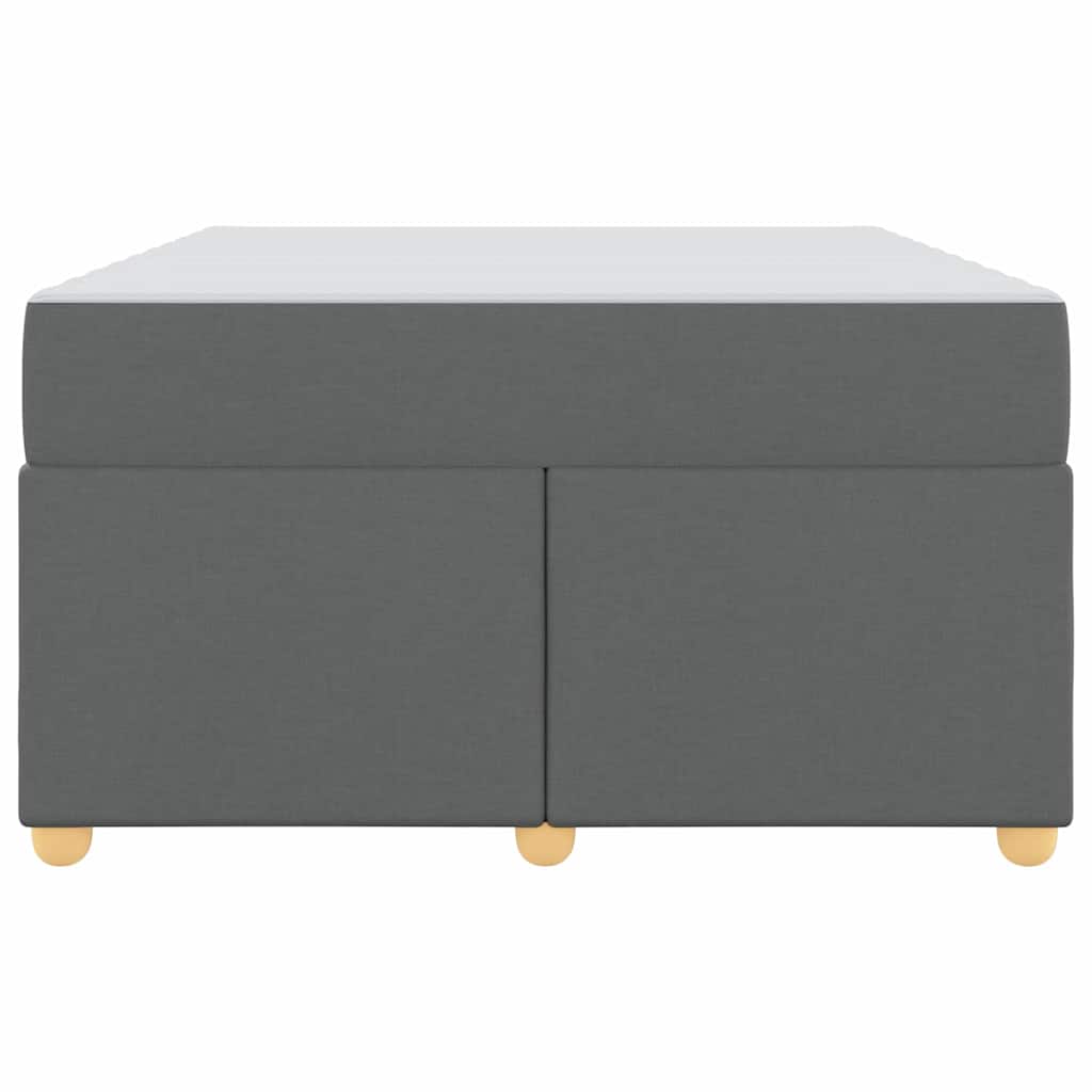 vidaXL Cadru de pat cu saltea Gri închis 120 x 190 cm țesătură