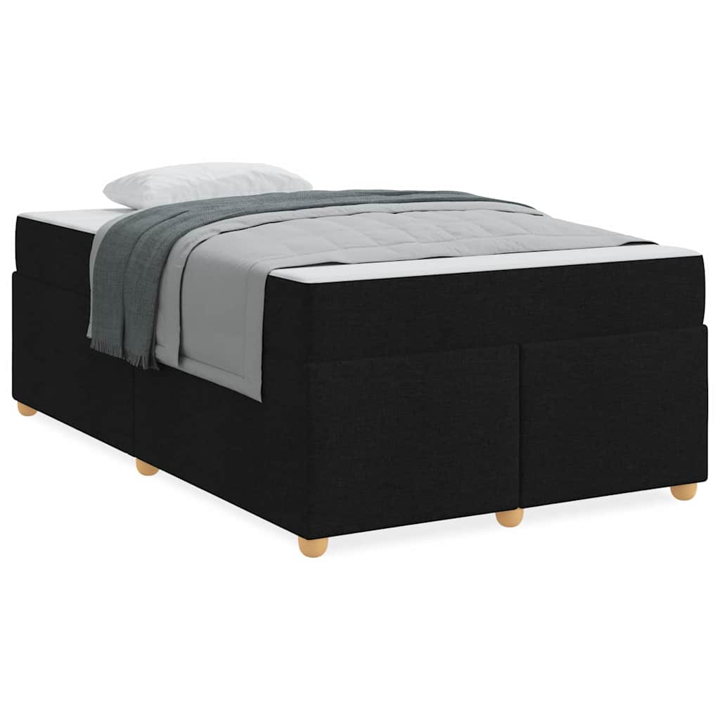 vidaXL Cadru de pat cu saltea Negru 120 x 190 cm țesătură