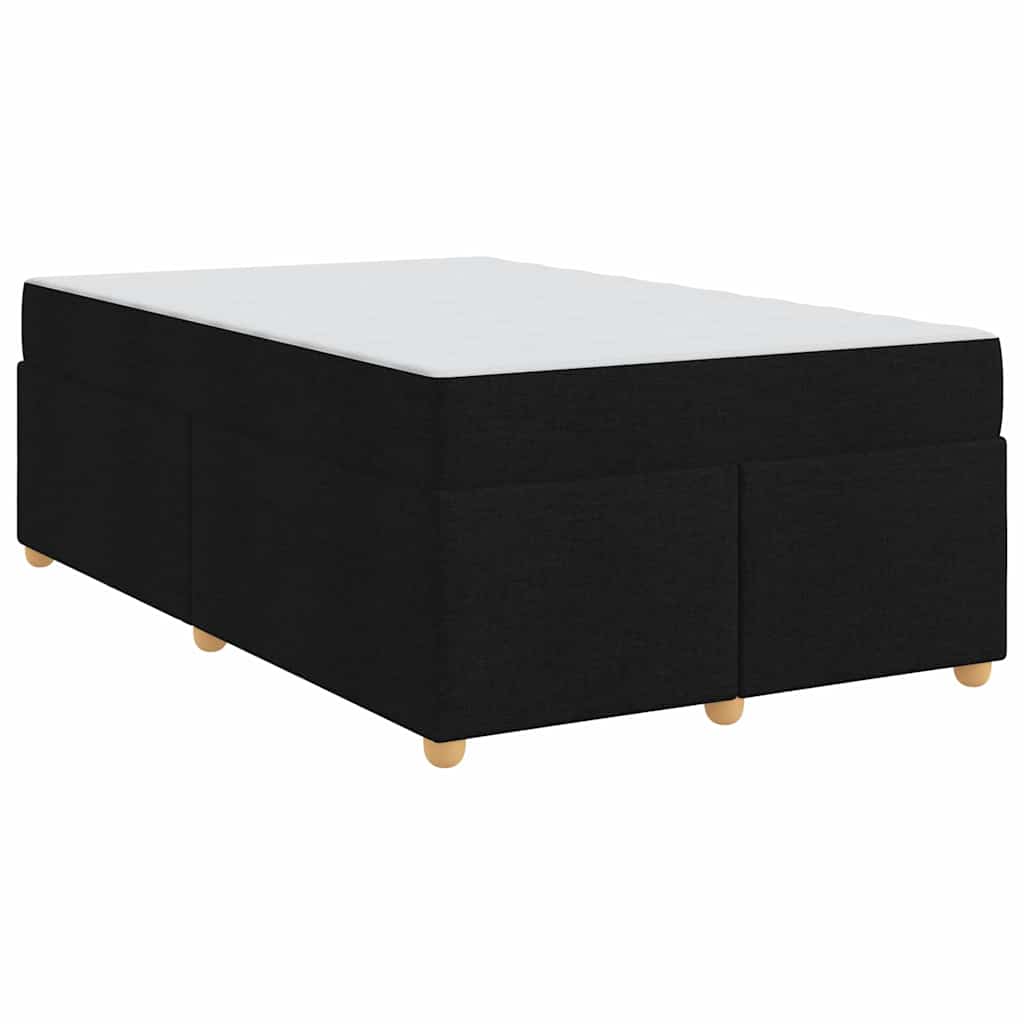 vidaXL Cadru de pat cu saltea Negru 120 x 200 cm țesătură