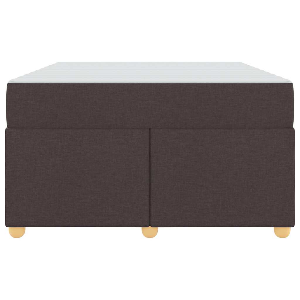 vidaXL Cadru de pat cu saltea Maro închis 120 x 200 cm țesătură