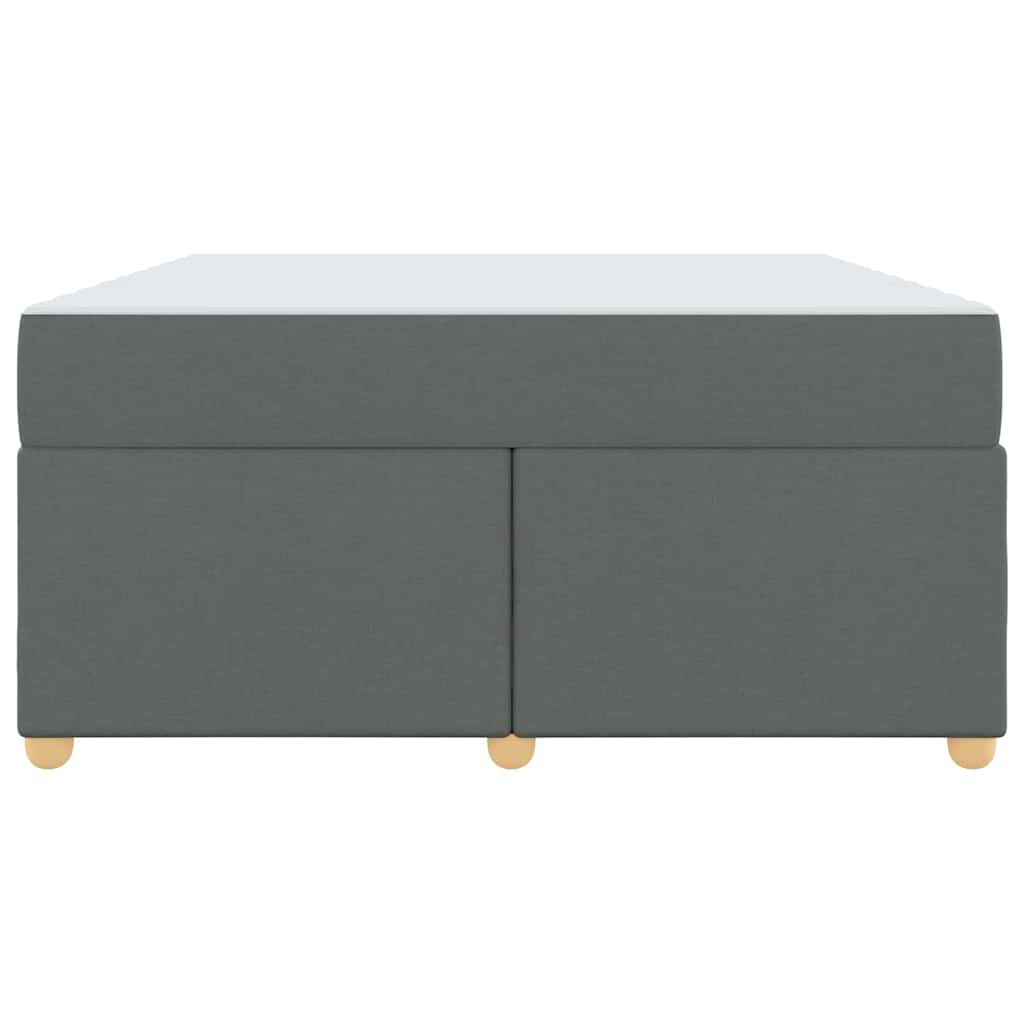 vidaXL Cadru de pat cu saltea Gri închis 140 x 200 cm țesătură