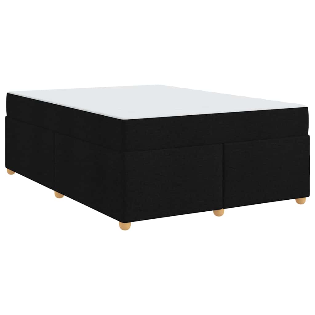 vidaXL Cadru de pat cu saltea Negru 140 x 200 cm țesătură