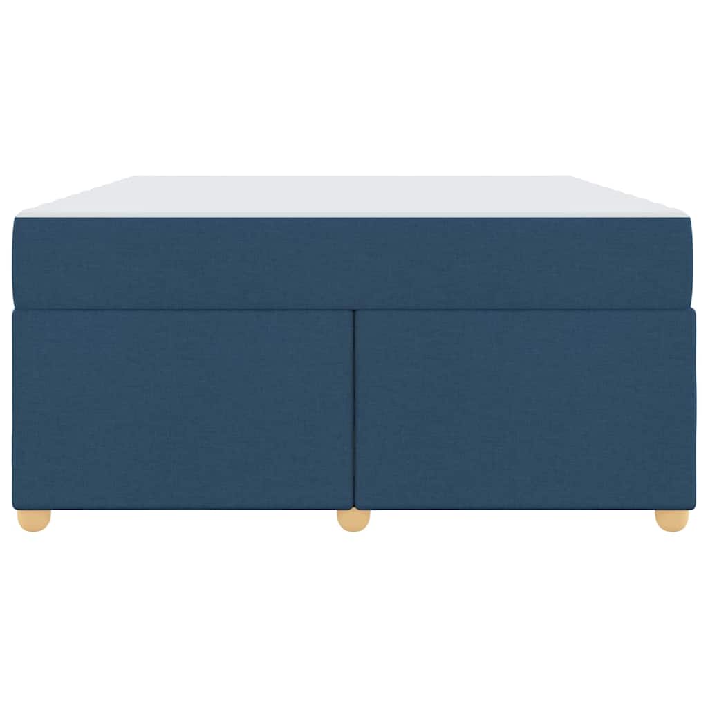 vidaXL Cadru de pat cu saltea albastru 140 x 200 cm țesătură