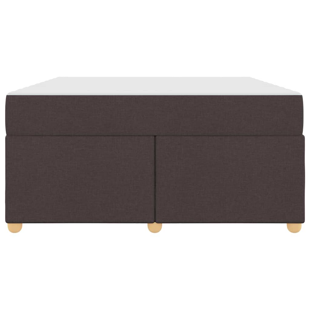vidaXL Cadru de pat cu saltea Maro închis 160 x 200 cm țesătură