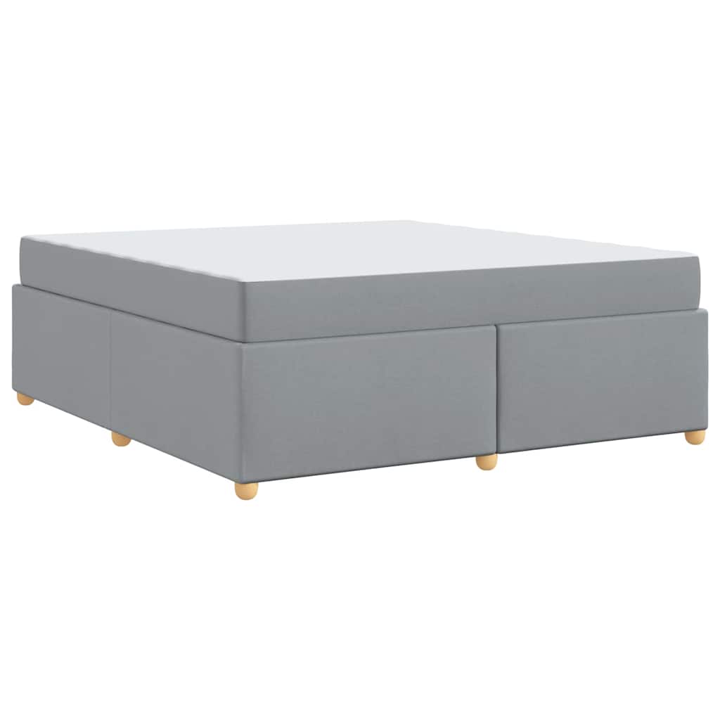 vidaXL Cadru de pat cu saltea Gri deschis 180 x 200 cm țesătură