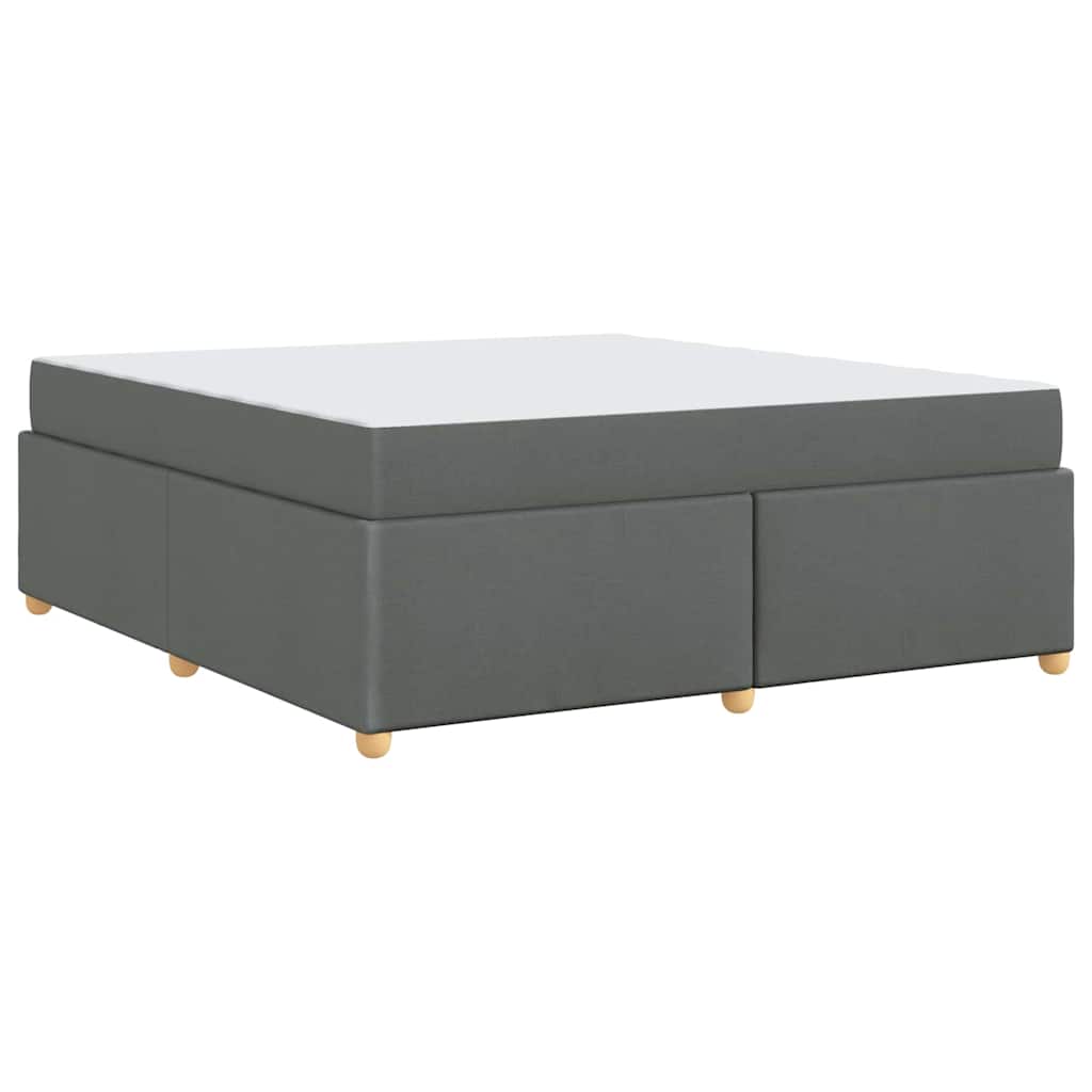 vidaXL Cadru de pat cu saltea Gri închis 180 x 200 cm țesătură