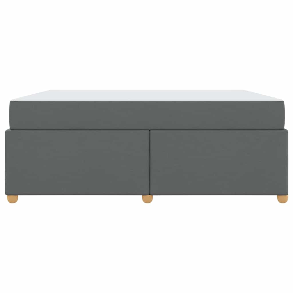 vidaXL Cadru de pat cu saltea Gri închis 180 x 200 cm țesătură