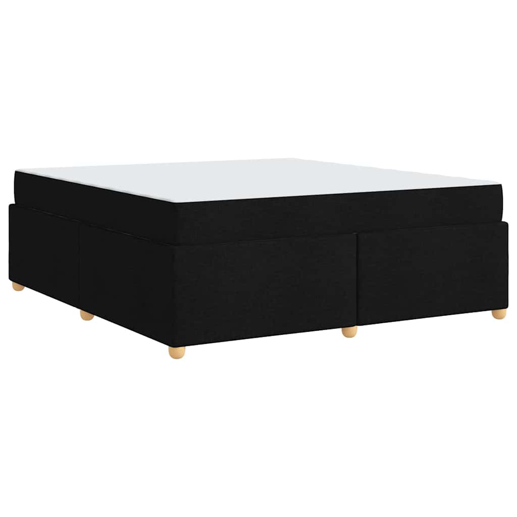 vidaXL Cadru de pat cu saltea Negru 180 x 200 cm țesătură