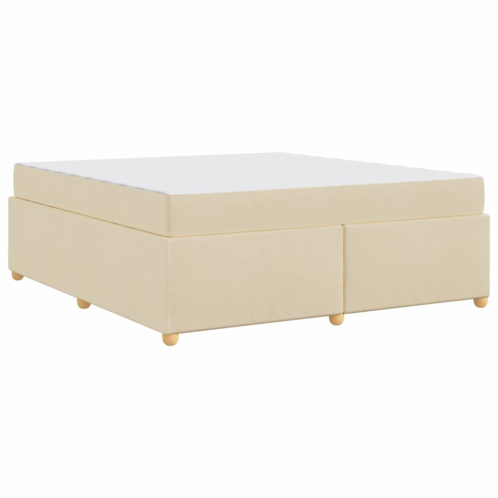 vidaXL Cadru de pat cu saltea Crem 180 x 200 cm țesătură vidaXL Cadru de pat cu saltea Crem 180 x 200 cm țesătură