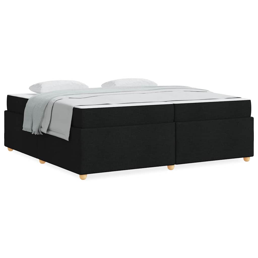 vidaXL Cadru de pat cu saltea Negru 200 x 200 cm țesătură