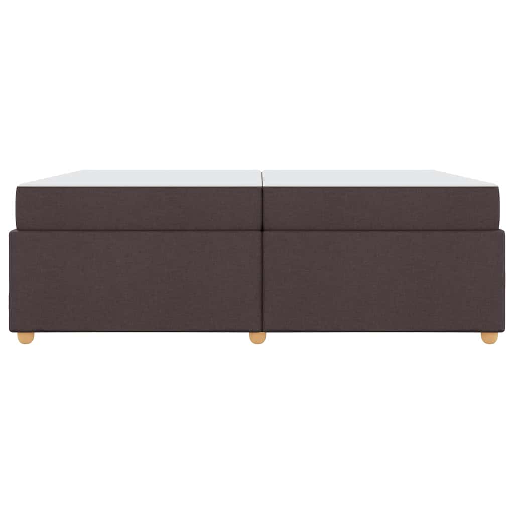 vidaXL Cadru de pat cu saltea Maro închis 200 x 200 cm țesătură
