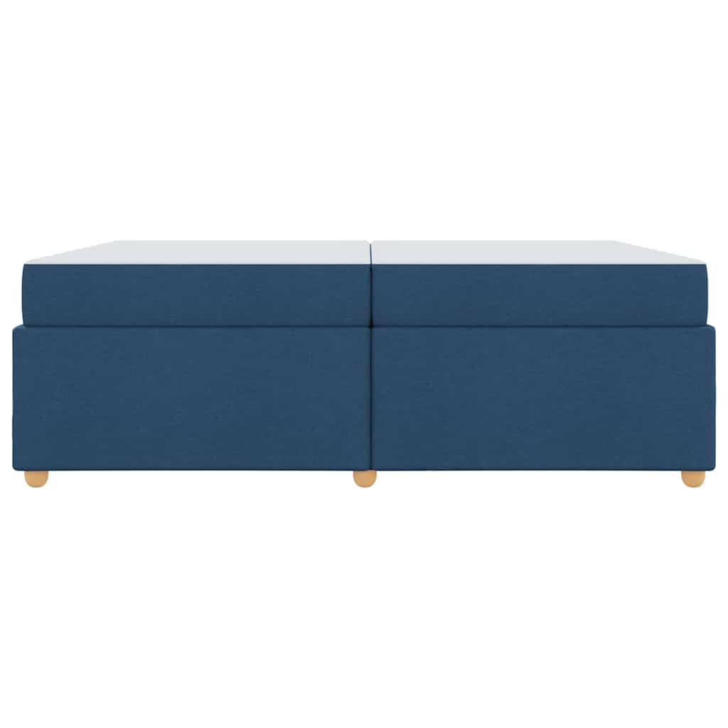 vidaXL Cadru de pat cu saltea albastru 200 x 200 cm țesătură