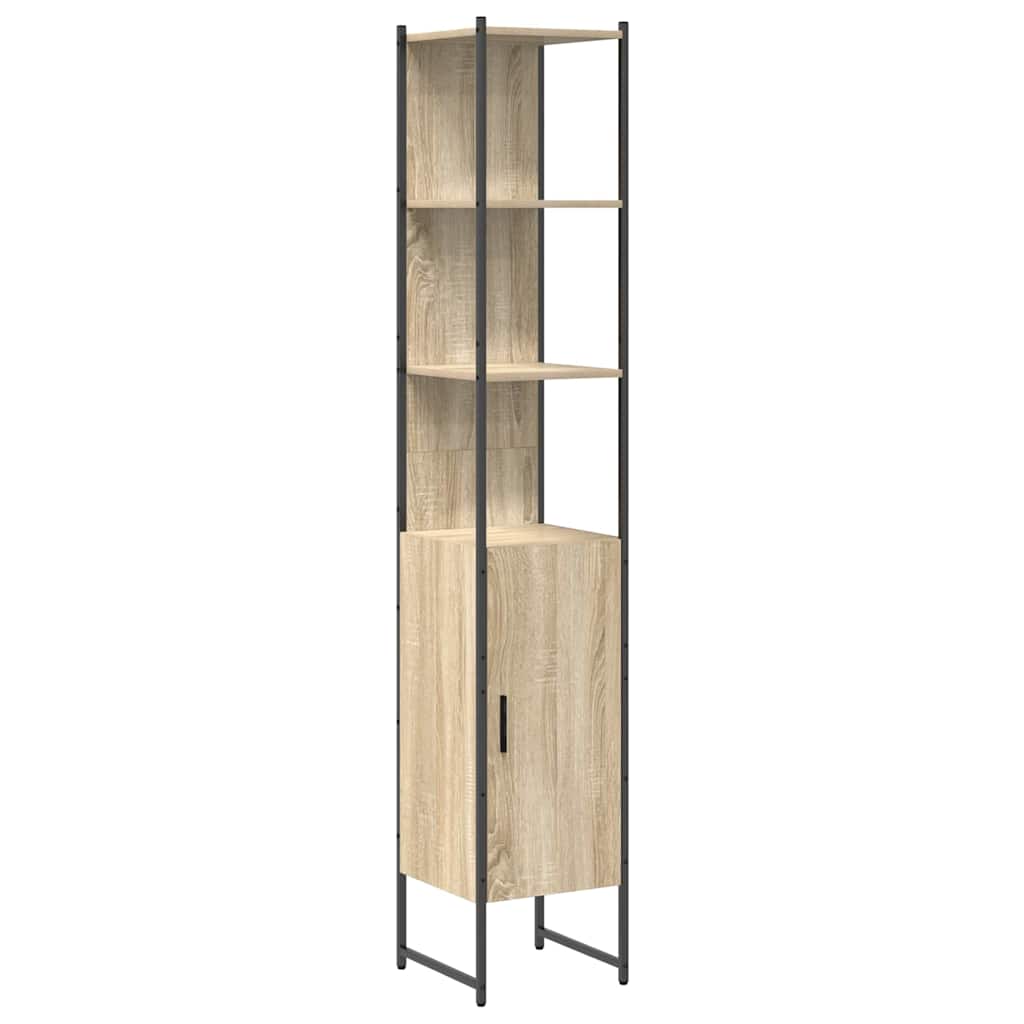 vidaXL Set de mobilier pentru baie cu raft cu ușă 3 pcs Stejar sonoma vidaXL Set de mobilier pentru baie cu raft cu ușă 3 pcs Stejar sonoma
