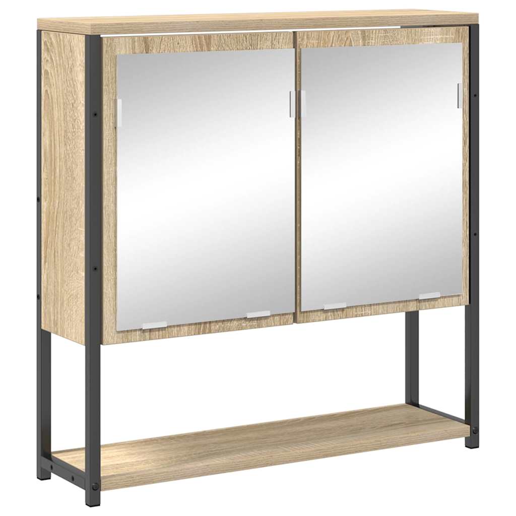 vidaXL Set de mobilier pentru baie 4 pcs Stejar Sonoma Lemn compozit