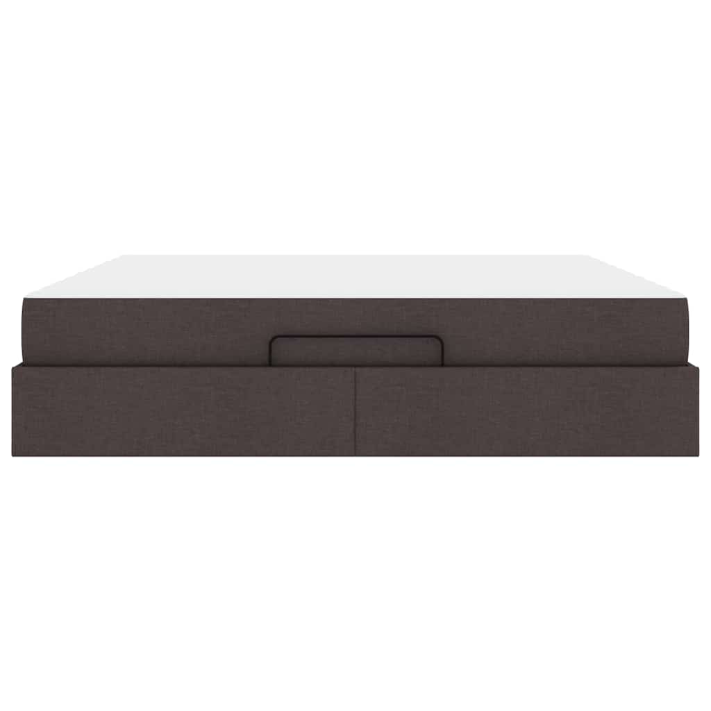 vidaXL Cadru de pat cu depozitare Maro închis 180 x 200 cm țesătură