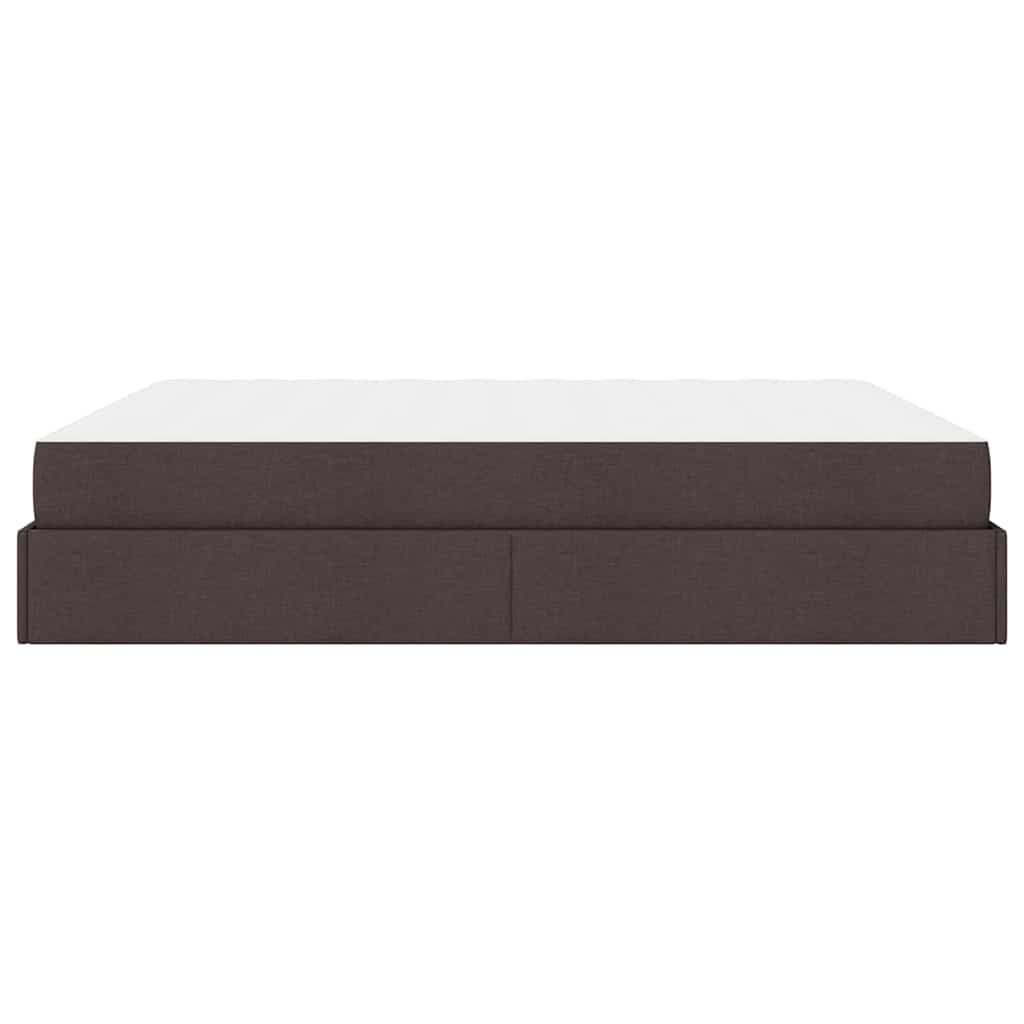 vidaXL Cadru de pat cu depozitare Maro închis 180 x 200 cm țesătură