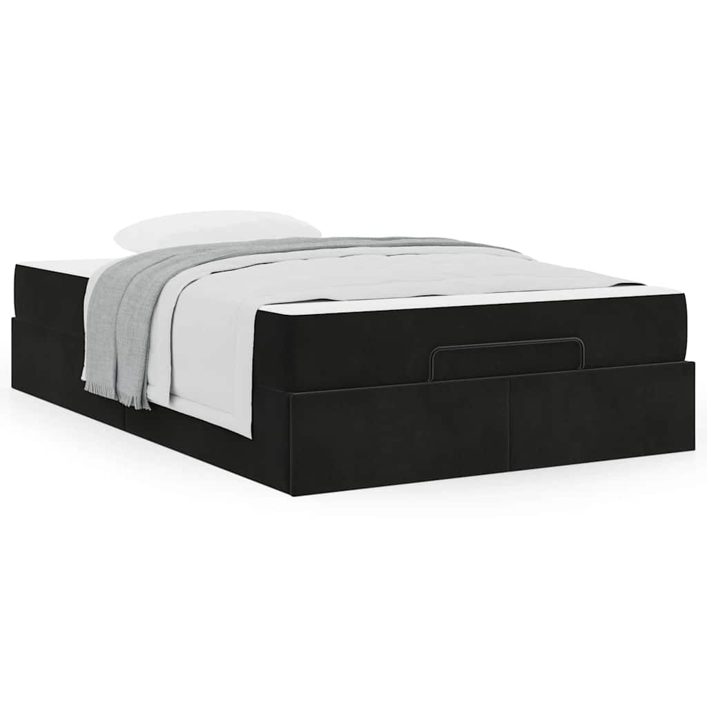 vidaXL Cadru de pat cu saltea cu depozitare Negru 140 x 190 cm Catifea vidaXL Cadru de pat cu saltea cu depozitare Negru 140 x 190 cm Catifea