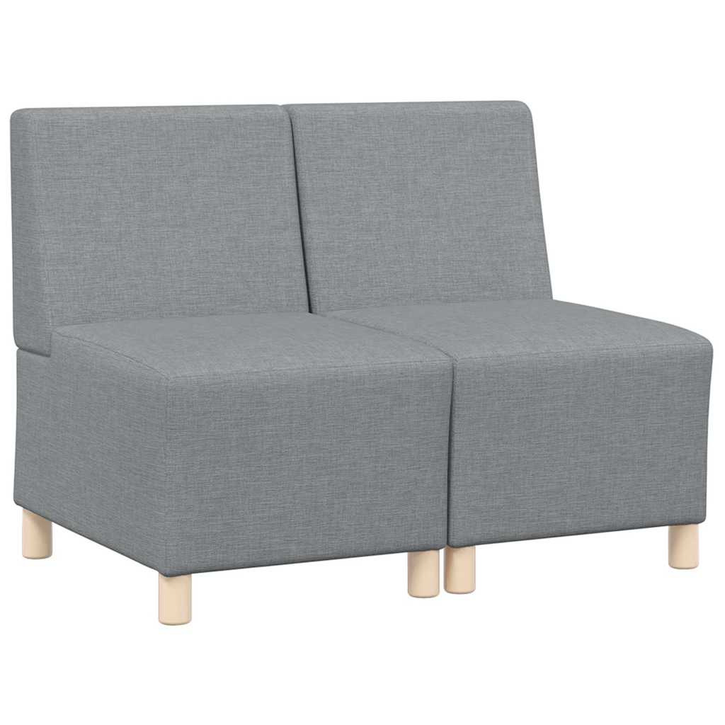 vidaXL Unitate Sofa Modulară Fără Brațe 2 pcs Gri deschis