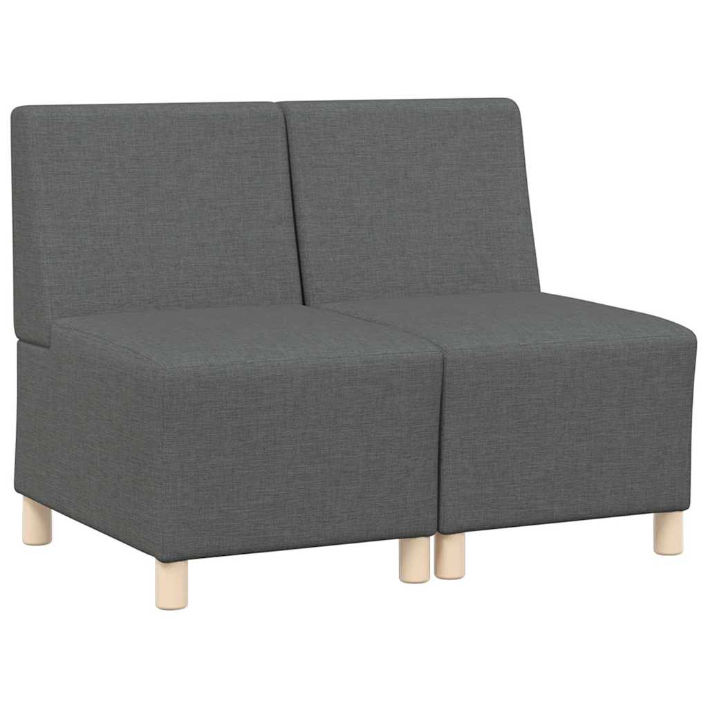 vidaXL Unitate Sofa Modulară Fără Brațe 2 pcs Gri închis