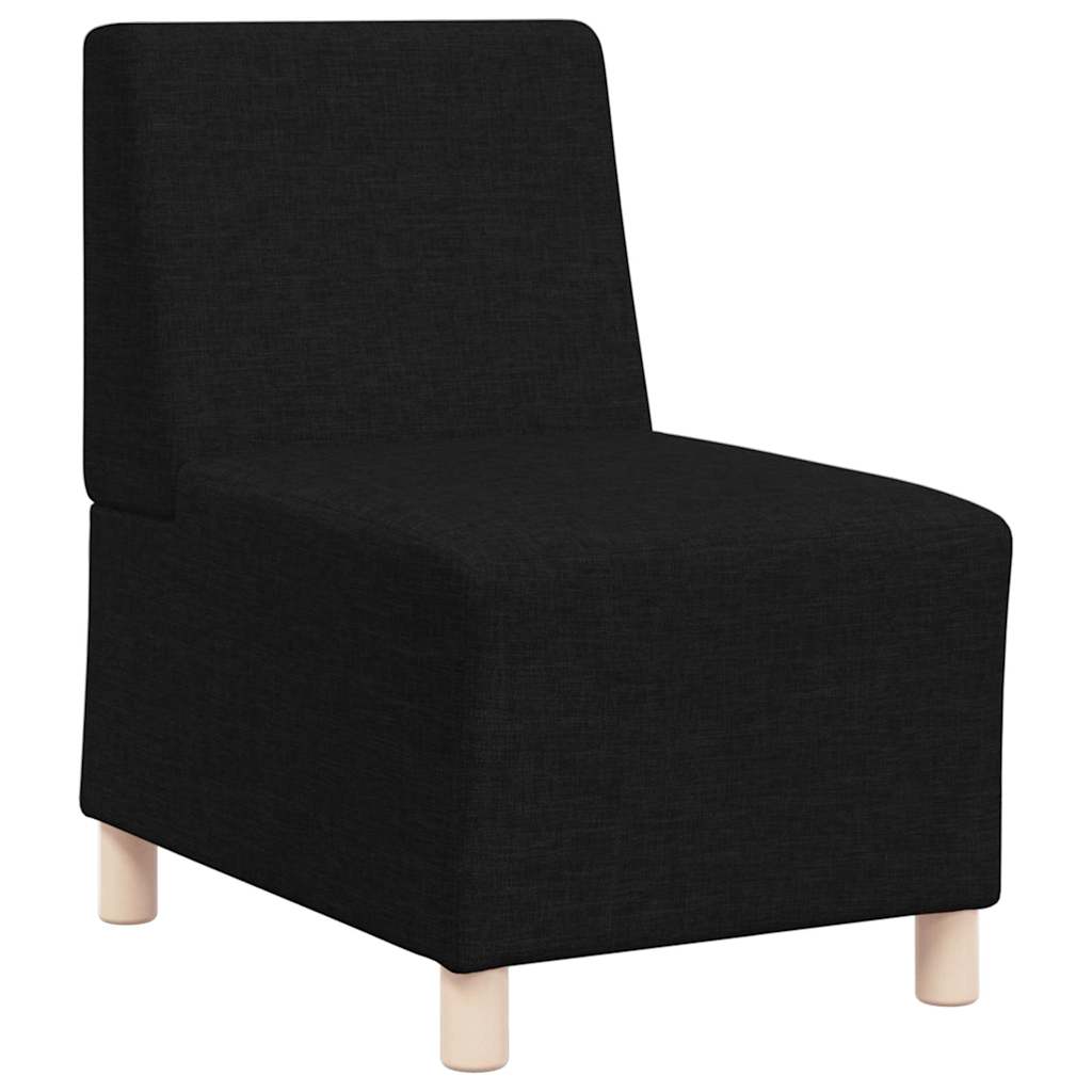 vidaXL Unitate Sofa Modulară Fără Brațe 2 pcs Negru 55 x 74 x 82 cm
