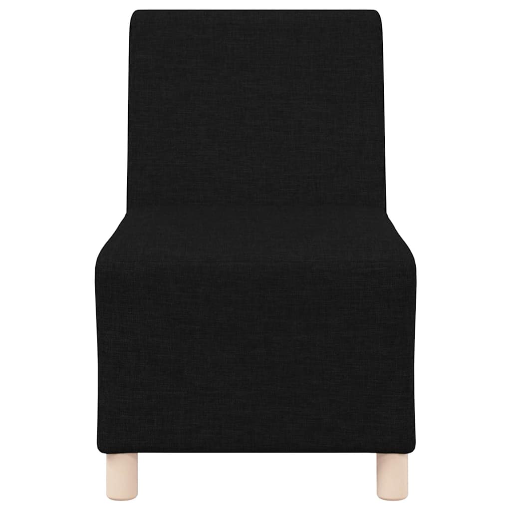vidaXL Unitate Sofa Modulară Fără Brațe 2 pcs Negru 55 x 74 x 82 cm