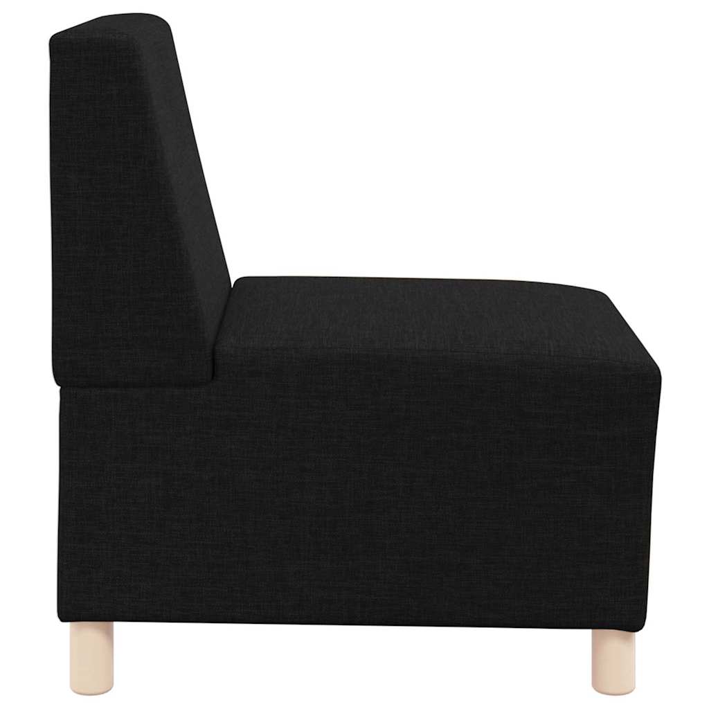 vidaXL Unitate Sofa Modulară Fără Brațe 2 pcs Negru 55 x 74 x 82 cm