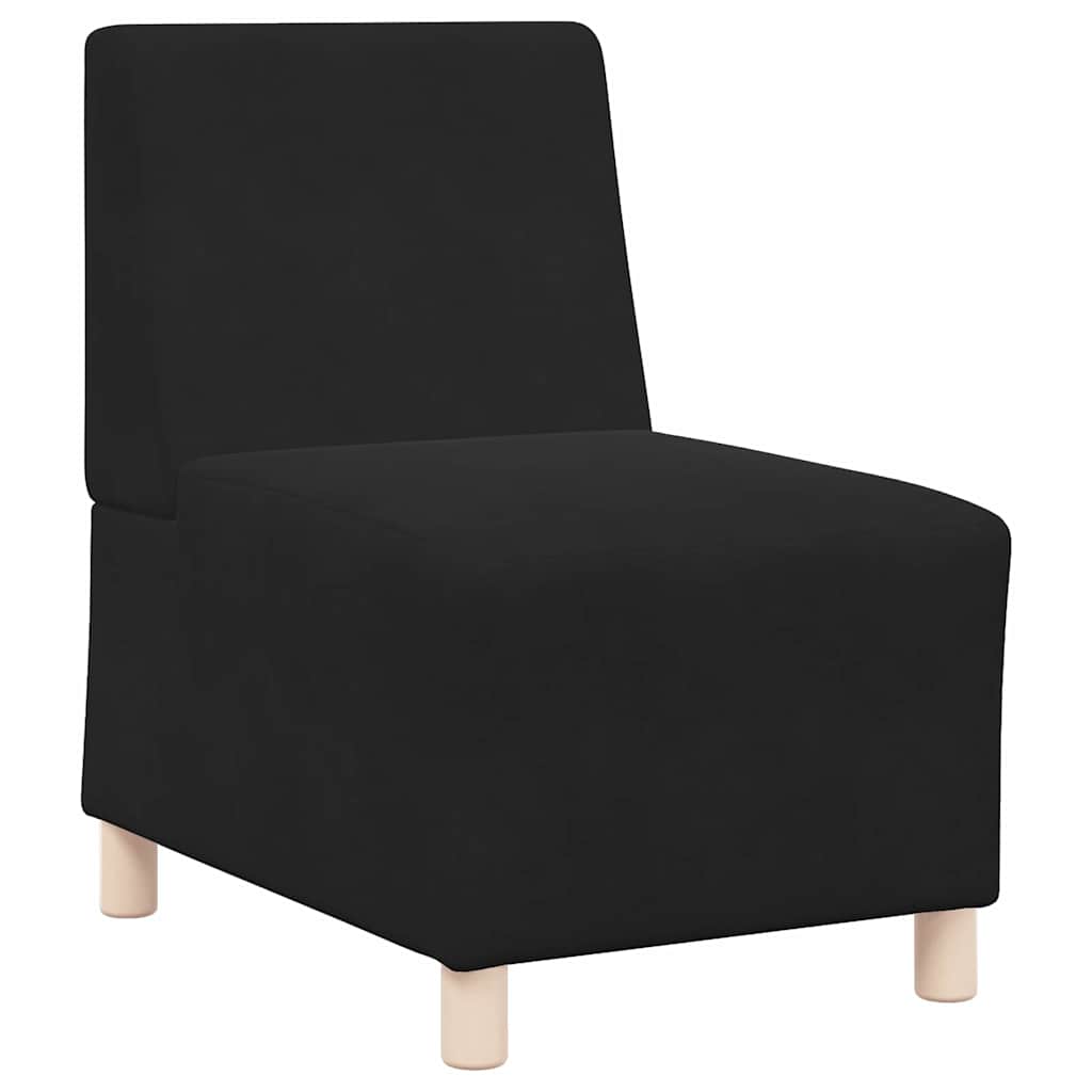 vidaXL Unitate Sofa Modulară Fără Brațe 2 pcs Negru 55 x 74 x 82 cm