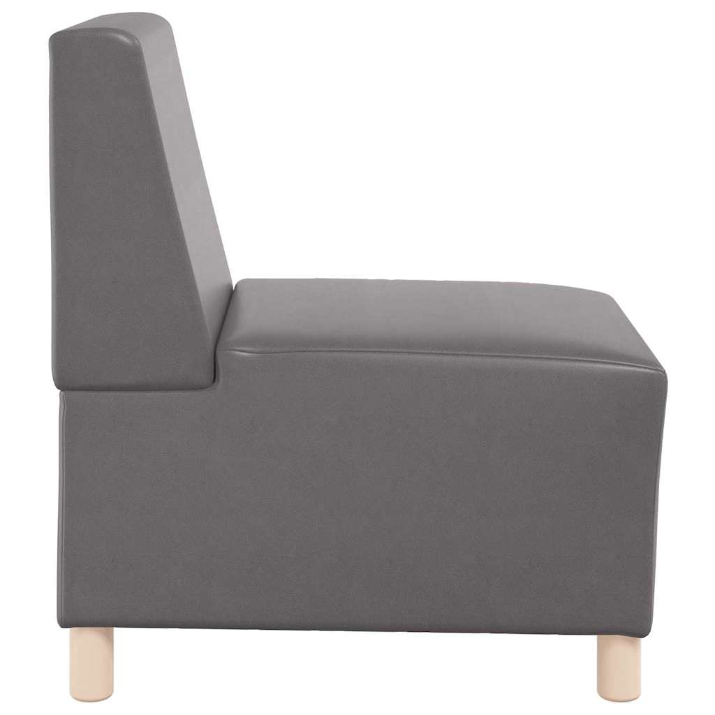 vidaXL Unitate Sofa Modulară Fără Brațe 2 pcs Gri 55 x 74 x 82 cm