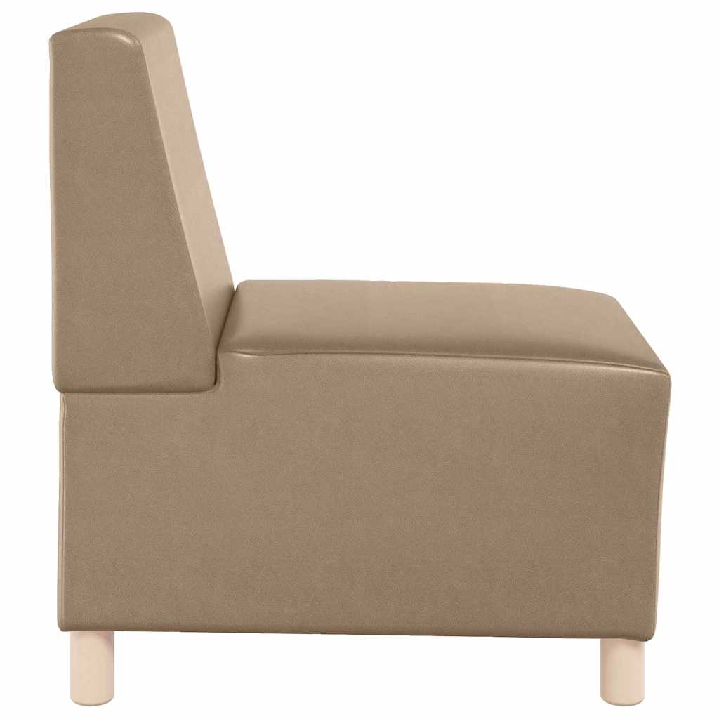 vidaXL Unitate Sofa Modulară Fără Brațe 2 pcs Cappuccino