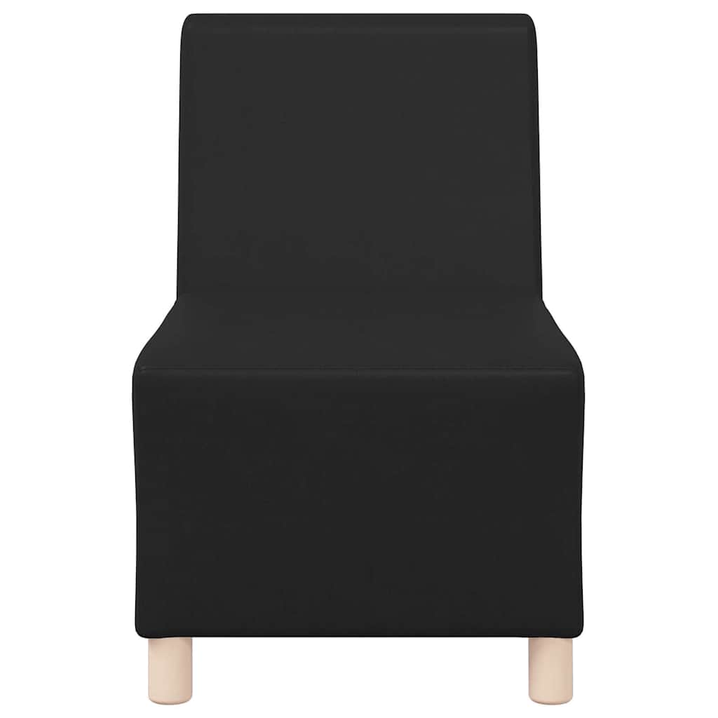 vidaXL Unitate Sofa Modulară Fără Brațe 2 pcs Negru 55 x 74 x 82 cm