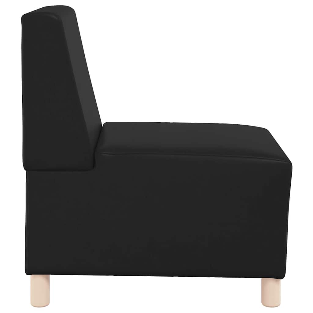 vidaXL Unitate Sofa Modulară Fără Brațe 2 pcs Negru 55 x 74 x 82 cm