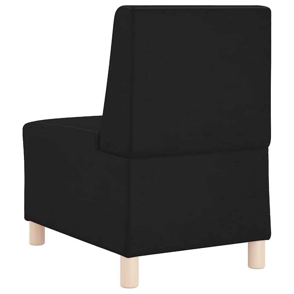 vidaXL Unitate Sofa Modulară Fără Brațe 2 pcs Negru 55 x 74 x 82 cm