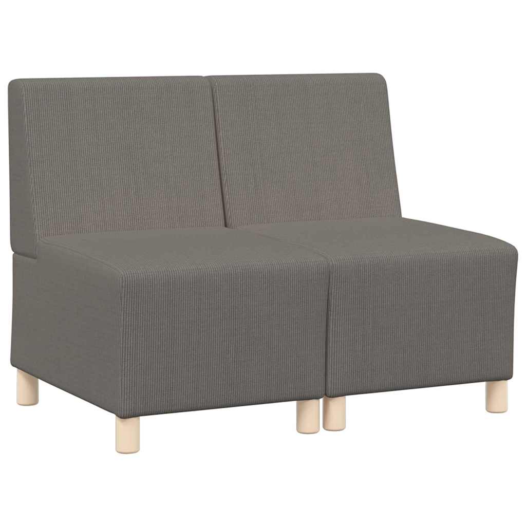 vidaXL Unitate Sofa Modulară Fără Brațe 2 pcs Gri deschis