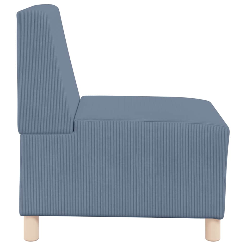 vidaXL Unitate Sofa Modulară Fără Brațe 2 pcs albastru 55 x 74 x 82 cm