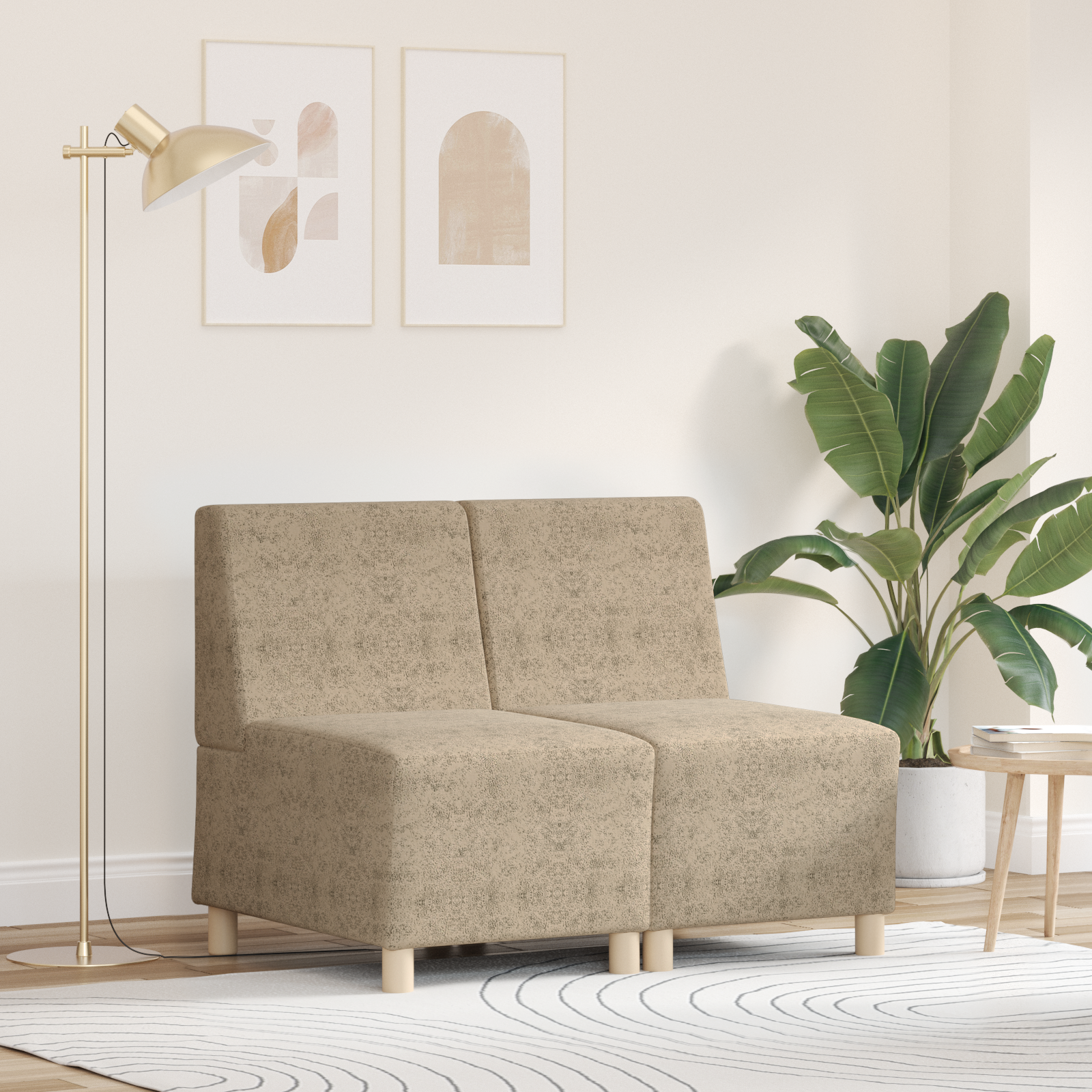 vidaXL Fotoliu 2 pcs Gri deschis 55 x 74 x 82 cm