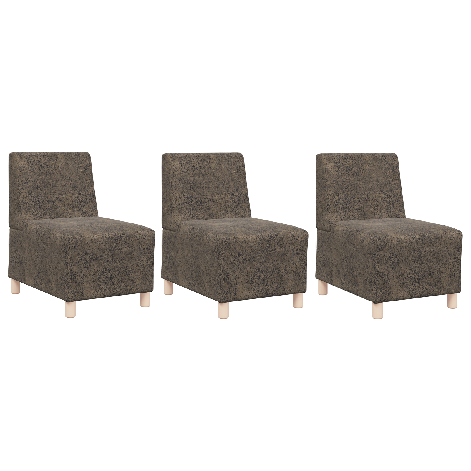 vidaXL Fotoliu 3 pcs Gri închis 55 x 74 x 82 cm