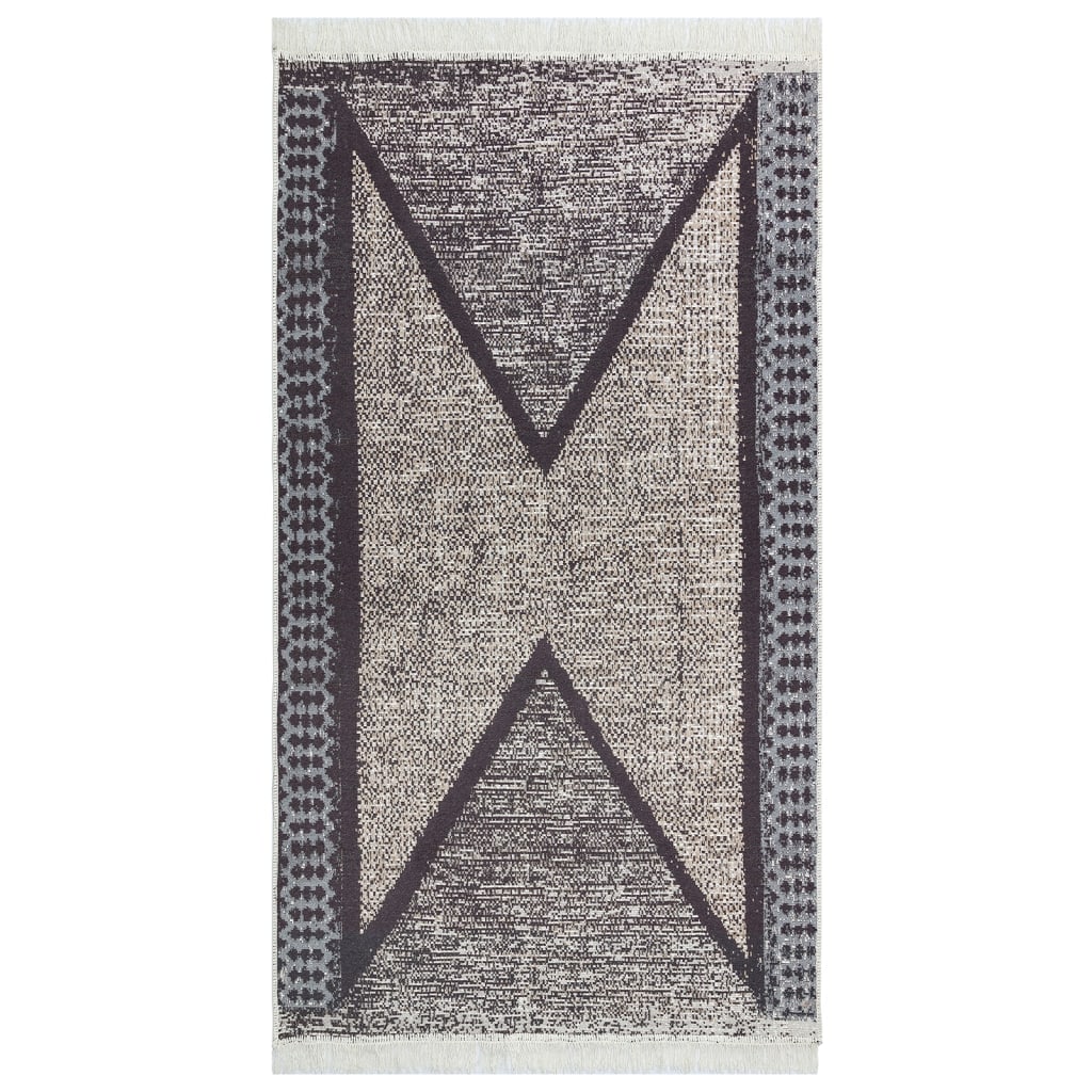 vidaXL Covor, negru și gri, 120x180 cm, bumbac vidaXL Covor, negru și gri, 120x180 cm, bumbac