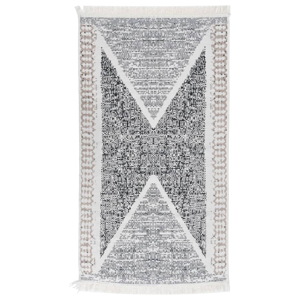 vidaXL Covor, negru și gri, 120x180 cm, bumbac vidaXL Covor, negru și gri, 120x180 cm, bumbac
