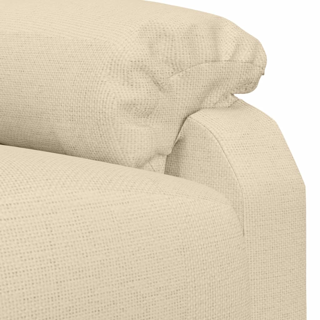 vidaXL Fotoliu rabatabil, crem, material textil vidaXL Fotoliu rabatabil, crem, material textil